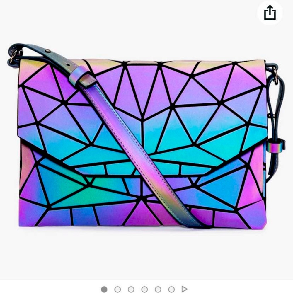Geometric Hard Lattice Crossbody Luminous purse/ bag